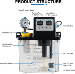 1L/2L Automatic Lubrication Pump 110V Electric CNC Digital Lubricating Oil Pump