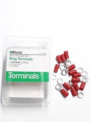 Woods 1754 22 to 18 Gauge Wire Ring Terminal, 13-Pack Lot of 3