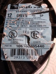 Partial Roll Encore Wire PN 106100805440 THHN/THWN-2 Green 12 AWG 600V