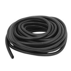 11.8 M 7×10 mm Plastic Corrugated Conduit Tube for Garden,Office Black