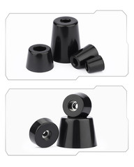 Eco-Friendly Rubber Black Round Cabinet Instrument Case Feet Foot Non-Slip