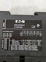 Eaton CN13GN0 NEMA Size 2 Contactor 45A 600V Cutler-Hammer 110/120V Coil New
