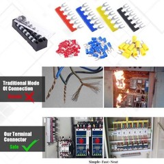 70pcs Terminal Block Set, 5pcs 6 Position Screw Terminal Strip 600V 15A