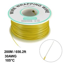 Wrapping Wire Tin Plated Copper Wire P/N DM-30-1000 30 AWG 200M Length Yellow