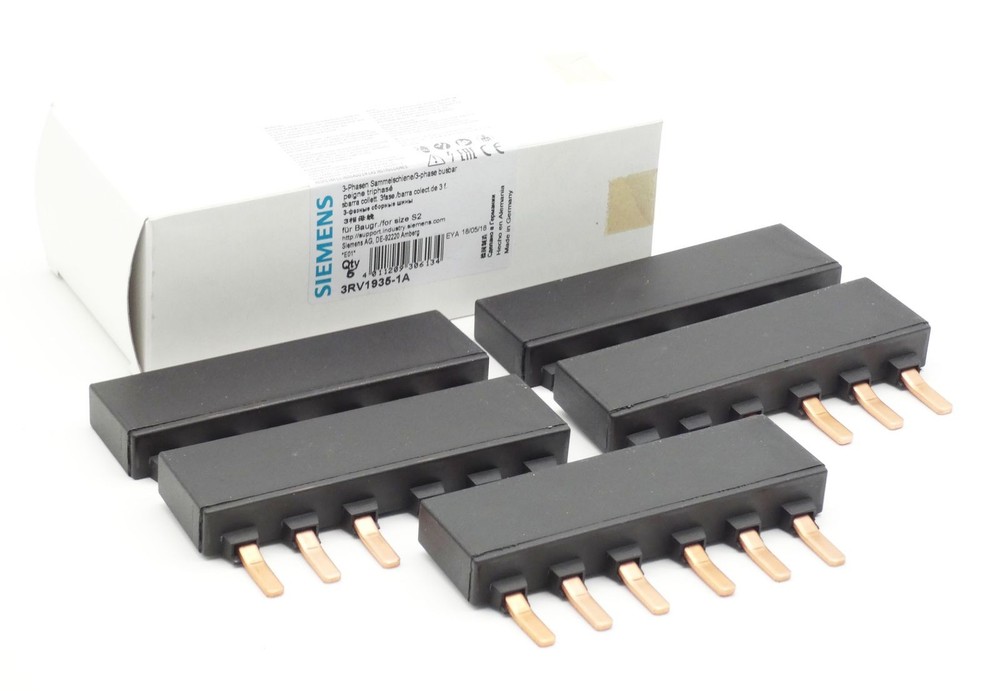 5x Siemens 3RV1935-1A E:01 3-Phase Busbars / 3-Phase Busbar -Unused/Original Packaging-