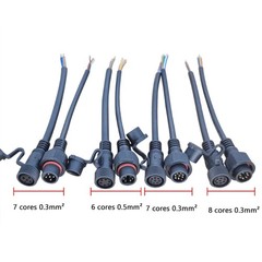 2 3 4 5 6 7 or 8 Pin IP68 Waterproof Electrical Male Female Connector Plug