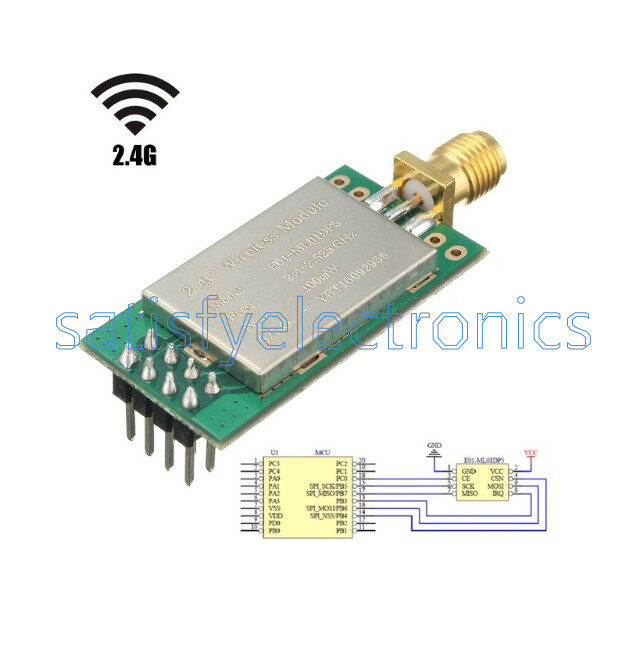 2.4G 22dBm 100mW nRF24L01P+PA+LNA Wireless Transmission Module Shielding
