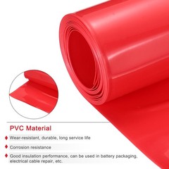 Battery Wrap Heat Shrink Tubing 102mm Dia 160mm Flat 8 Feet Red
