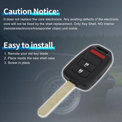 Replacement Key Fob Shell Case MLBHLIK6-1T for 2014-2016 Honda CR-V & 2015-2020