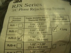 3M RJS Series 3/C Phase Rejacketing system RJS-3 4′ long Sleeve Lot of 3