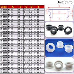Transparent Silicone Rubber Snap-in Grommet Plug Bungs Cable Wiring 4.5mm-30mm
