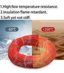 UL 3135 Flexible Soft Silicone Wire Cable 10/12/14/16/18/20/22/24/26/28/30 AWG