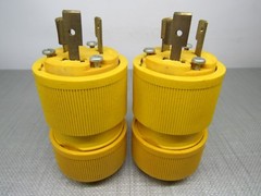 General Electric 20A.600VAC L9 Twist Lock Male Plug Lot of 2