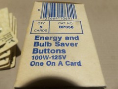 Vintage Eagle BP356 Box of 5 Energy & Bulb Saver Button 100W-125V AK
