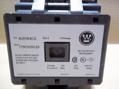 Westinghouse A201K4CX Contactor 179C920G29 Size 4 135Amp 3 Phase 480V Coil #4 AK
