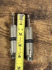 LOT 2 RadioShack 274-016C XLR Female to 1/4″ Plug Lo-Z to Hi-Z Balanced Adapter
