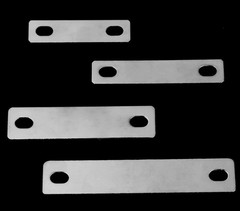 4 Bus Bars Connector Copper Nickel-Plated Hole Distance: 80mm