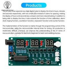 6-bit LED Digital Electronic Clock DIY Kit 51 Microcontroller Circuit Board Kit