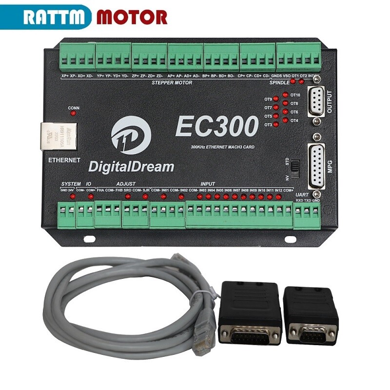 3/4/5/6 Axis CNC Ethernet Interface EC300 MACH3 Motion Control Board Card