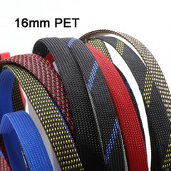 Ø16mm PET Expanding Braided Sleeving Wire Cable Harness Sheathing Various Colors