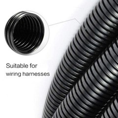 7-28mm Split Wire Loom Conduit Polyethylene Tubing Black Color Sleeve Tube