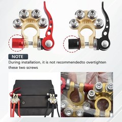 Car Battery Terminal Connectors 4 Way Quick Release Positive Negative