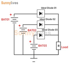 100A High Current Ideal Diode Module Anti-Backflood Anti-Reverse Charging Module