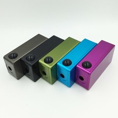 CNC Anodized Aluminum Box Enclosures 100x50x31-mm w/ Otto P9 Snap-In Switch Mod