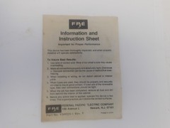 FPE P/N: 1136SNR 100AMPS 600 VOLTS 4SN AC POLES DISCONNECT SWITCH