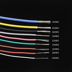18-30 AWG Silicone Ultra Flexible Cable Tinned Copper Test Wire Colours Multiple