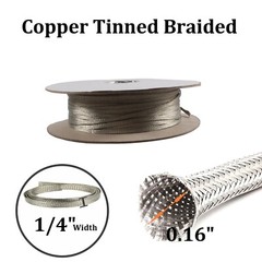 Tinned Copper Metal Shielding Braided Sleeve Mesh Ground Straps Lot