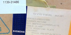 Siemens Distribution System Strain Relief Mounting Plate / Installation Plate 8HP6322
