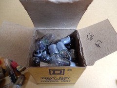 Vintage Electronic Components Bulbs Toggles Test Points Tube Sockets Transistor