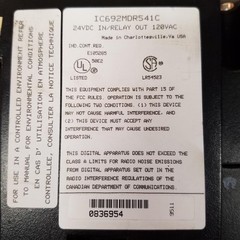 GE Fanuc IC692MDR541C Series 90-20 Programmable Controller, 24VDC – USED