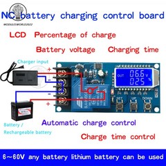 30A 6-60V Lithium Battery Charge NC Control Module Protection Board LCD Display