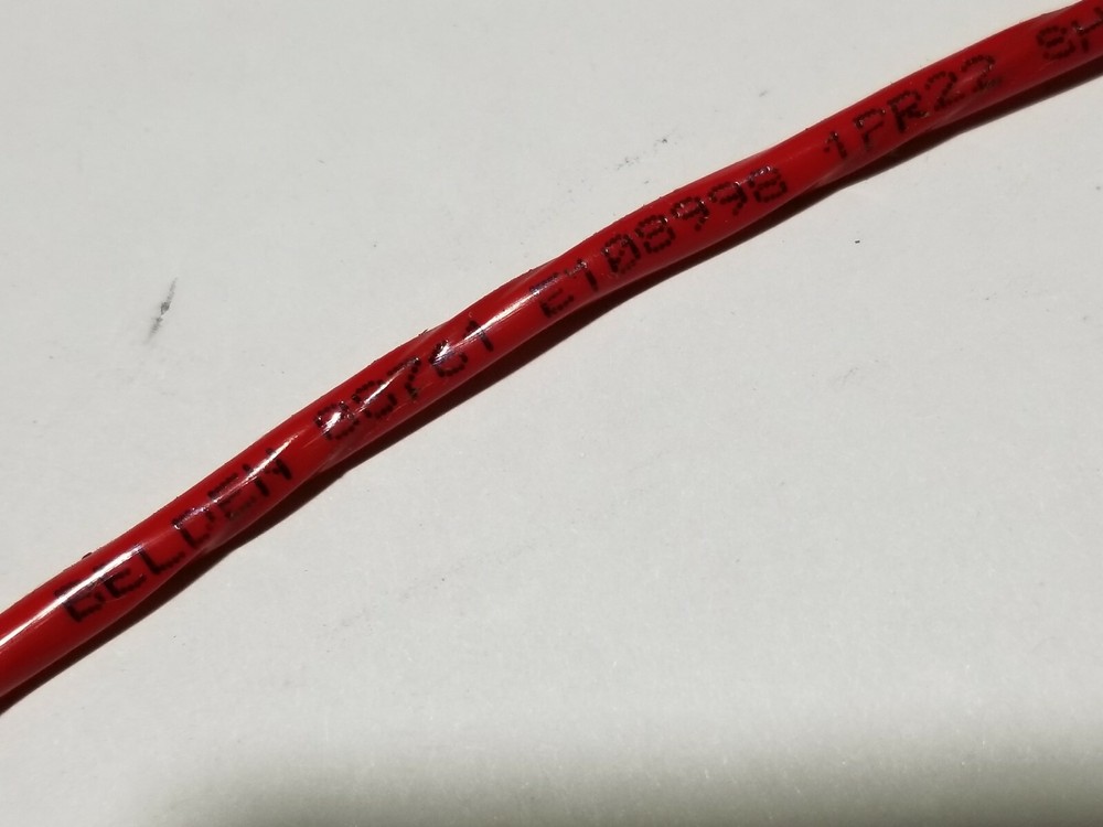 Belden 88761 22/1P Twist Pair Beldfoil Shielded FEP/FEP CMP Control Cable Red