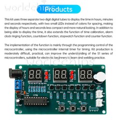 6-bit LED Digital Electronic Clock Kit 51 Microcontroller DIY Soldering Practice