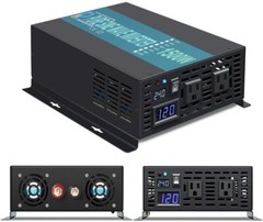 1500W 24V to 120V DC AC Power Inverter Off Grid Pure Sine Wave Inverter Solar RV