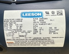 Leeson 116582.00 1.5HP 115/230V Electric Pump Motor U6C34DK4B Single Phase 🇺🇸