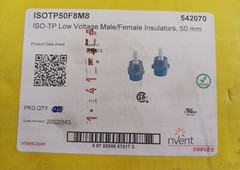 Nvent/Eriflex Low-voltage insulators. 542070 ISO-TP. (2 pk). NEW. Free Shipping