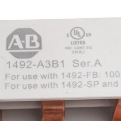 Allen Bradley 1492-A3B1 Bus Bar 3-Phase, 100A, 10 Pins *Cut into 7in Length*