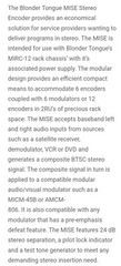 NIB, Blonder Tongue, MISE Micro Stereo Encoder module.