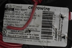 Cerrowire Solid Copper Wire Red 500′ Gasoline/Oil Resistant THHN/THWN-2 E15119A
