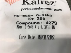 KALREZ AS-568A O-RING K# 326, COMPOUND:4079, 2-326, 122716