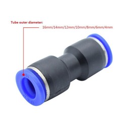 Tube 4-16mm Pneumatic Straight Union Connector Push In Fitting For Air Water