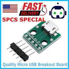 Micro USB Breakout Signals Board 5P – Pack of 5
