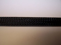 5′ Braided black flex expandable 1″ wire loom sleeve sheathing Harley + others