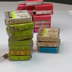 Mixed Lot Glass Fuses Buss Fuses Large Mixed Lot