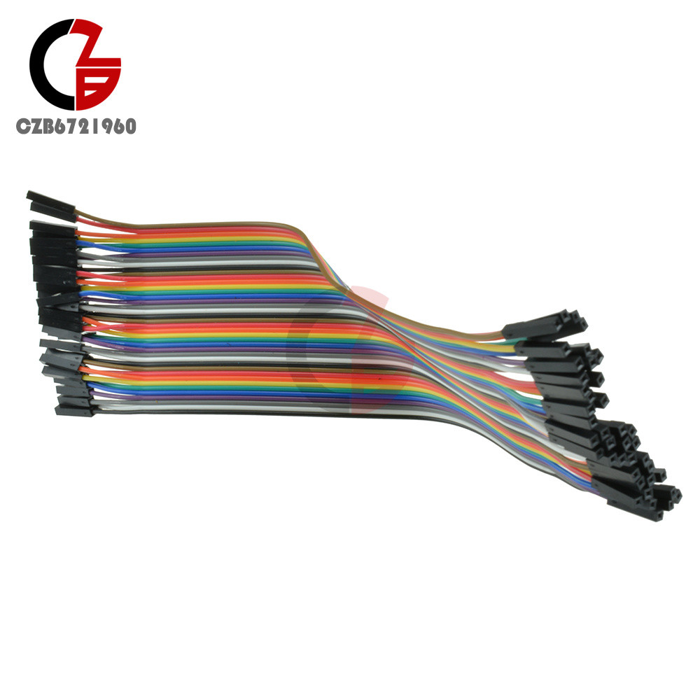 5X40P 200Pcs color dupont cable 2.54mm 1p-1p 20cm Female to Female For Arduino