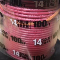 4 Pack, Southwire 100 Ft Red 14AWG THHN Solid Copper Insulated Wire 11581642